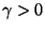 $ \gamma >0$
