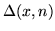$\Delta(x, n)$