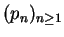 $ (p_n)_{n\ge 1}$