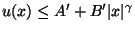 $u (x)\leq A'+ B' \vert x\vert ^\gamma$