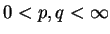 $ 0<p,q<\infty $