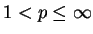 $ 1
<p \leq \infty$