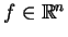 $ f\in \mathbb{R}^n$