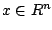 $%
x\in R^n$