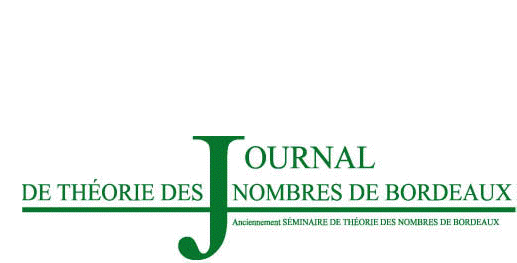 Journal de Théorie des Nombres de Bordeaux